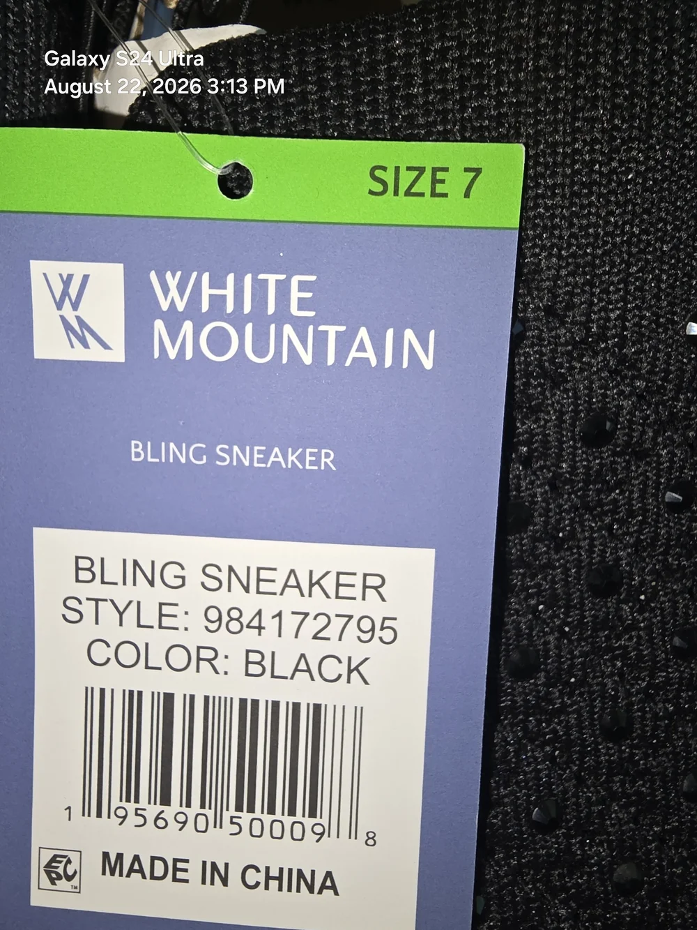 White Mountain Women’s Black Slip-On Knit Sneakers